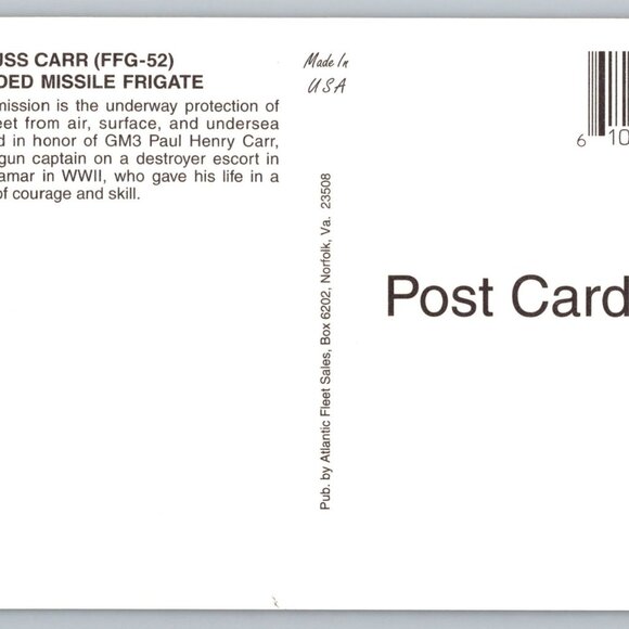 Postcard  Unposted  Warships [Frigates] Lot of 8 Historic Collection #1167 - Picture 4 of 16